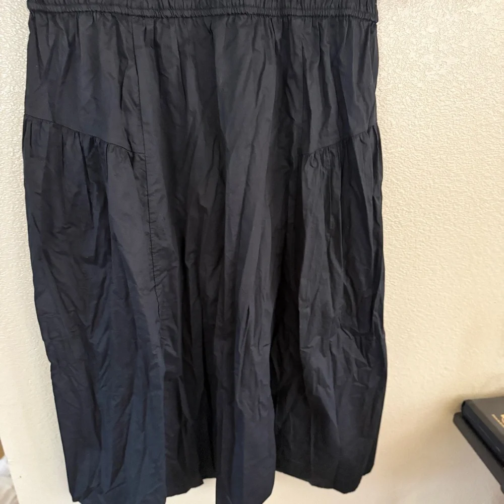 Old‎ Navy Waist Defined Puff Sleeve Midi Dress Black New Sz XL - Picture 7 of 11